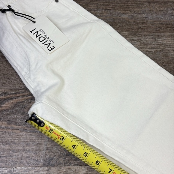 NEW EVIDNT ORSAY SLIM  High Rise Cropped Notched Ankle Jeans 24 - Picture 8 of 9